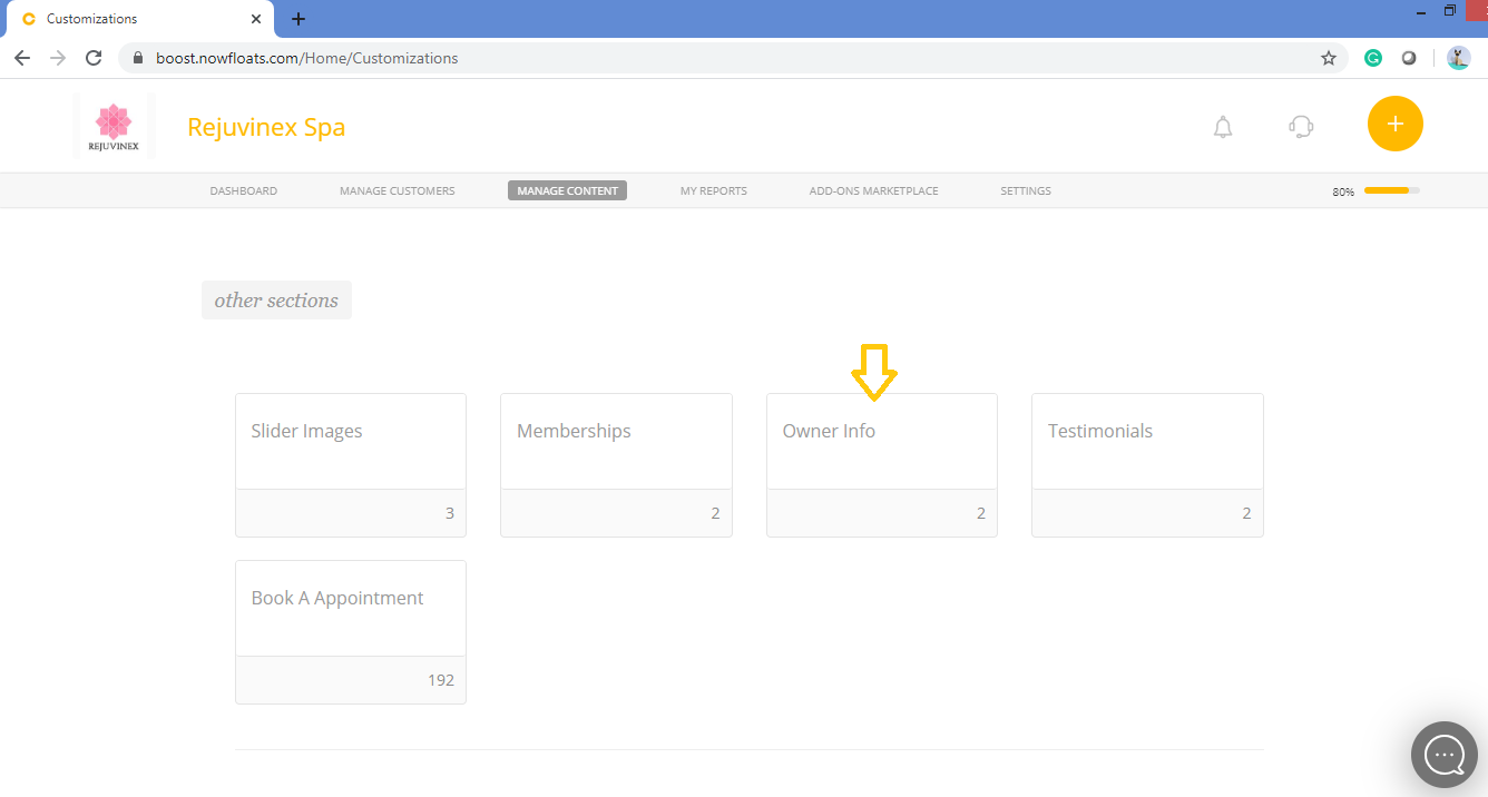  how to add owner info to your spa website using boost web nowfloats